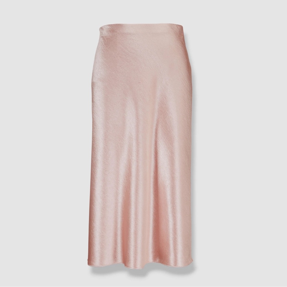 NWT Beautiful Vince Pink Midi Slip On Skirt - Picture 1 of 5